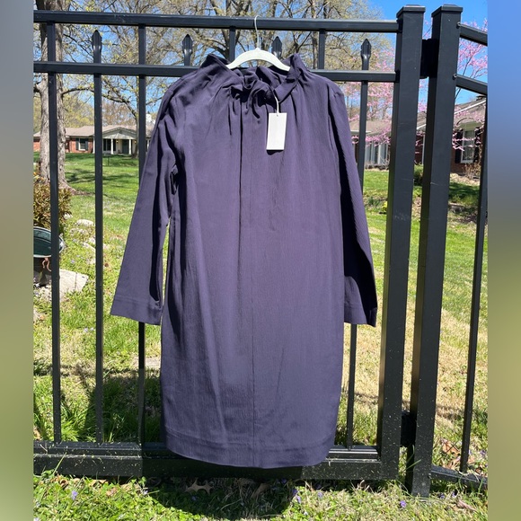 COS Ruffle Neck Shift Dress NWT - Picture 2 of 13
